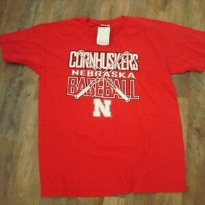 NEBRASKA CORNHUSKERS‎ SHIRT LARGE BASEBALL VINTAGE 2014
